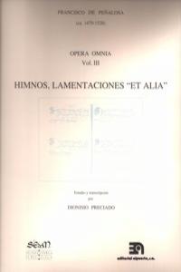 FRANCISCO PEALOSA VOL.III HIMNOS LAMENTACIONES 