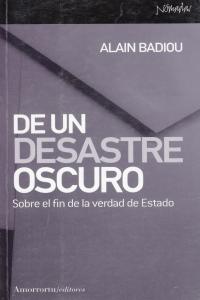 DE UN DESASTRE OSCURO: portada