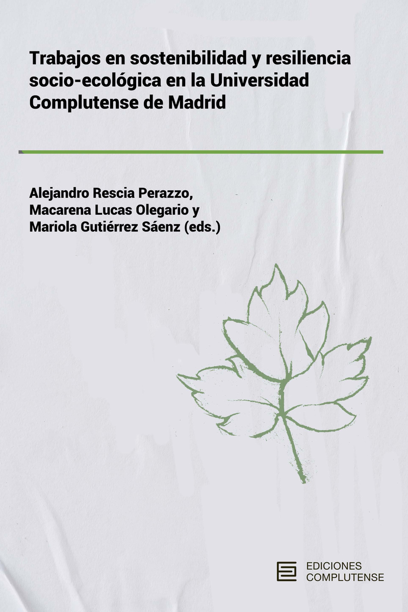 Trabajos en sostenibilidad y resiliencia socio-ecológica: portada