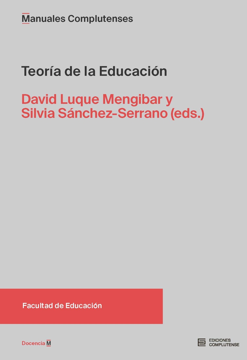 Teoría de la educación: portada
