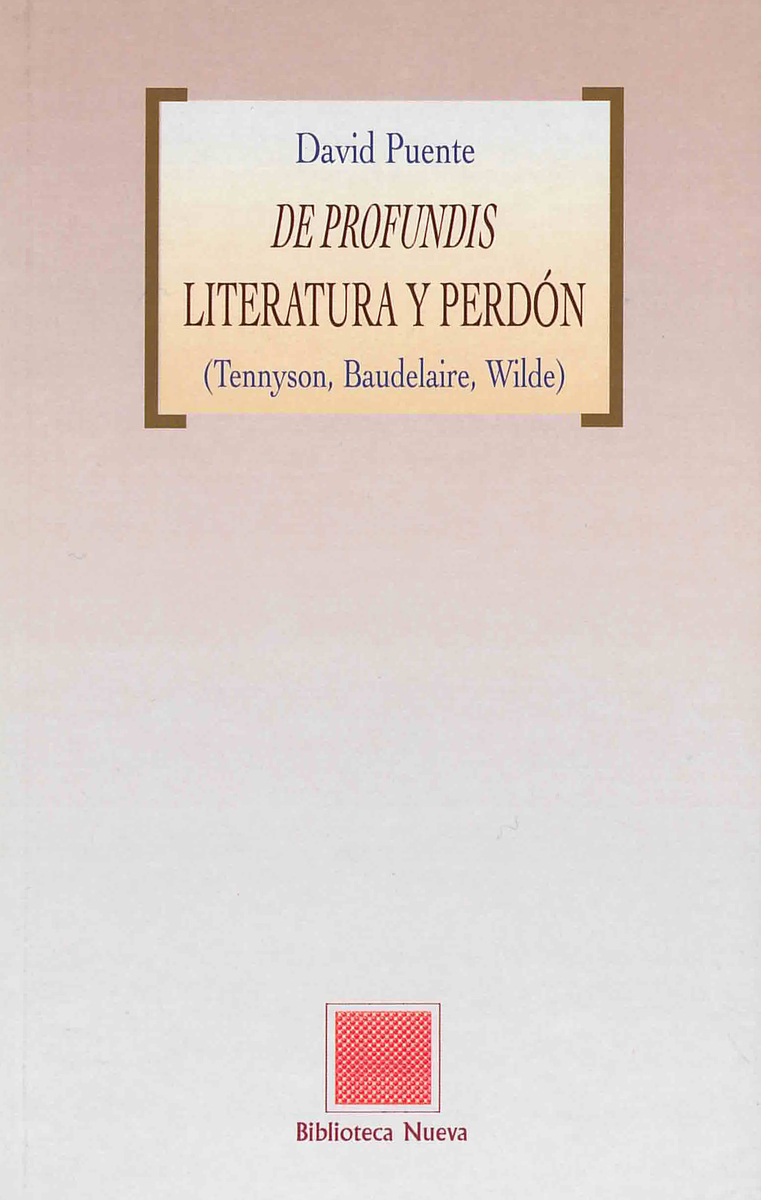 DE PROFUNDIS - LITERATURA Y PERDÓN: portada