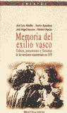 MEMORIA DEL EXILIO VASCO: portada