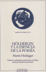 HOLDERLIN Y LA ESENCIA DE LAS POESIA: portada