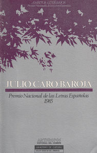 JULIO CARO BAROJA: portada