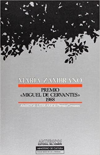 MARA ZAMBRANO. PREMIO MIGUEL DE CERVANTES 1988: portada