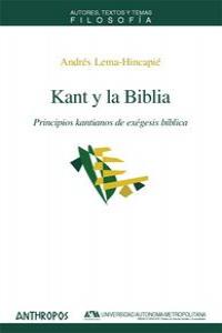 KANT Y LA BIBLIA: portada