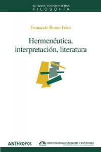 HERMENEUTICA INTERPRETACION LITERATURA: portada