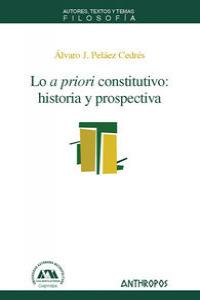 LO A PRIORI CONSTITUTIVO: portada