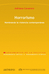 HORRORISMO NOMBRANDO LA VIOLENCIA CONTEMPORANEA: portada