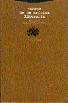 TEORíA DE LA CRíTICA LITERARIA: portada