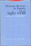 HISTORIA LITERARIA DE ESPAñA EN EL SIGLO XVIII: portada