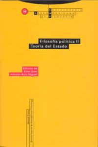 FILOSOFíA POLíTICA II. TEORíA DEL ESTADO: portada