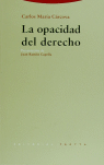 LA OPACIDAD DEL DERECHO: portada