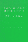 ¡PALABRA! INSTANTáNEAS FILOSóFICAS: portada
