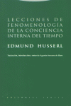 LECCIONES DE FENOMENOLOGíA DE LA CONCIENCIA INTERNA DEL TIEM: portada