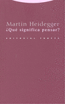 ¿QUé SIGNIFICA PENSAR?: portada