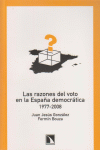 RAZONES DEL VOTO EN LA ESPAÑA DEMOCRATICA 1977-2008,LAS: portada