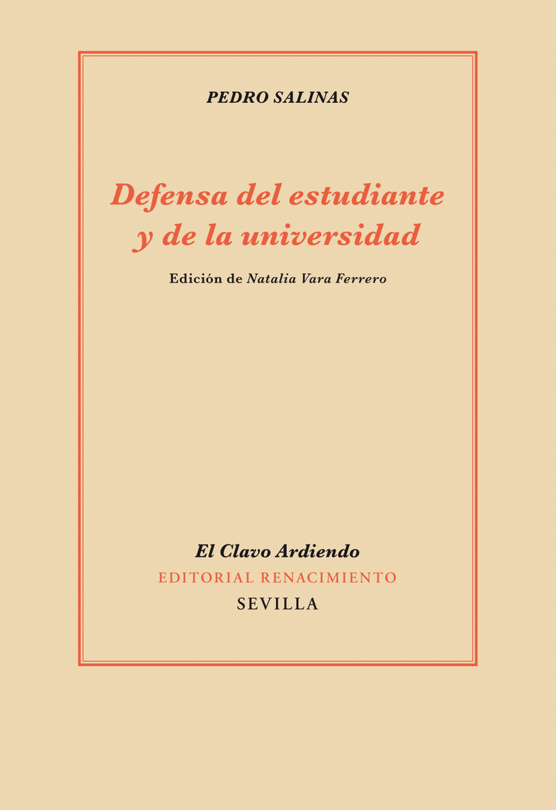 Defensa del estudiante y de la universidad: portada