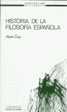 HISTORIA DE LA FILOSOFIA ESPAñOLA: portada