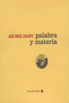 PALABRA Y MATERIA: portada