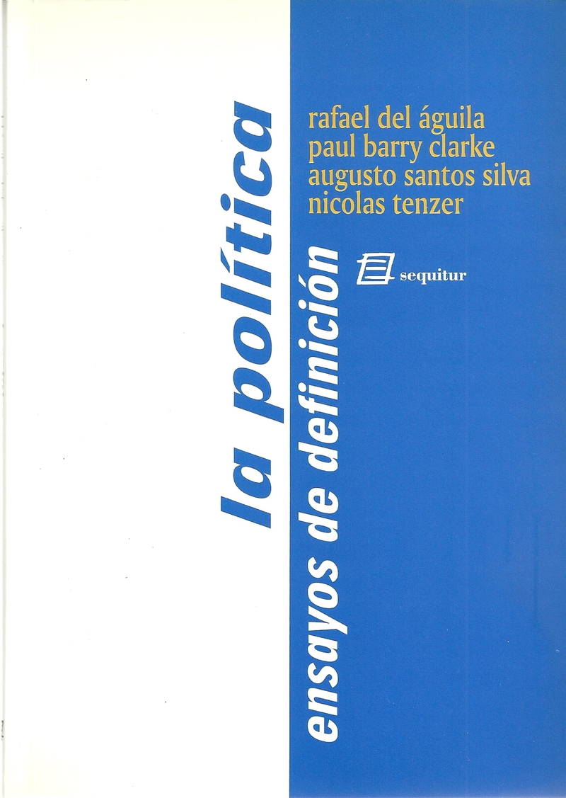 La política, ensayos de definición: portada