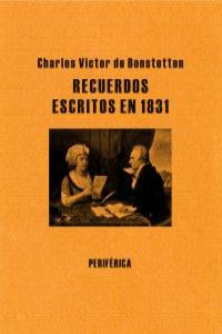 Recuerdos escritos en 1831: portada