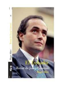 TROBADOR EL RETRAT DE JOSEP CARRERAS: portada