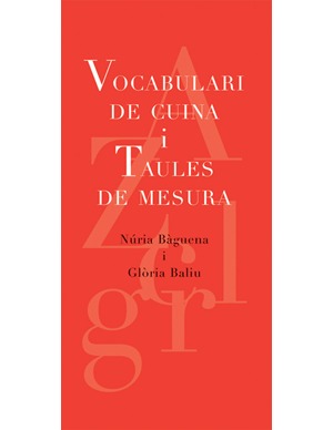 VOCABULARI DE CUINA I TAULES DE MESURA: portada