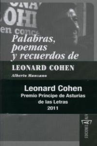 PALABRAS POEMAS Y RECUERDOS DE LEONARD COHEN 3ªED: portada