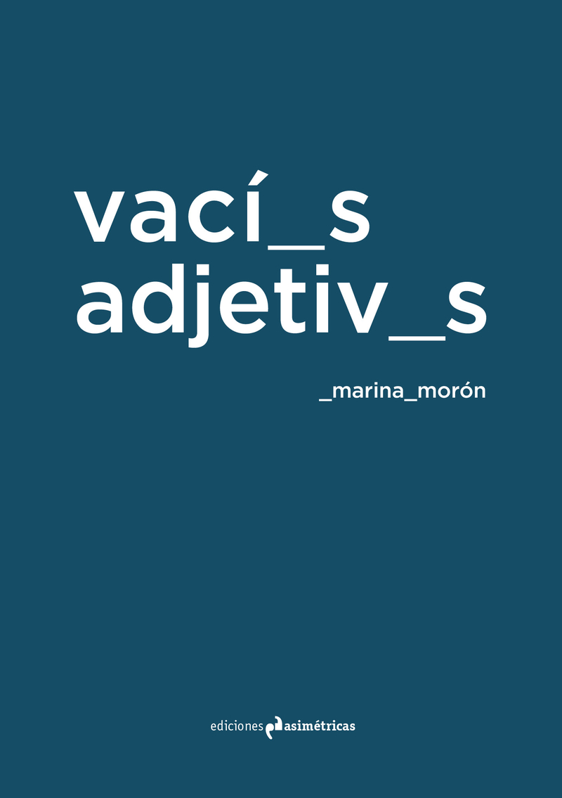 VACÍOS ADJETIVOS: portada