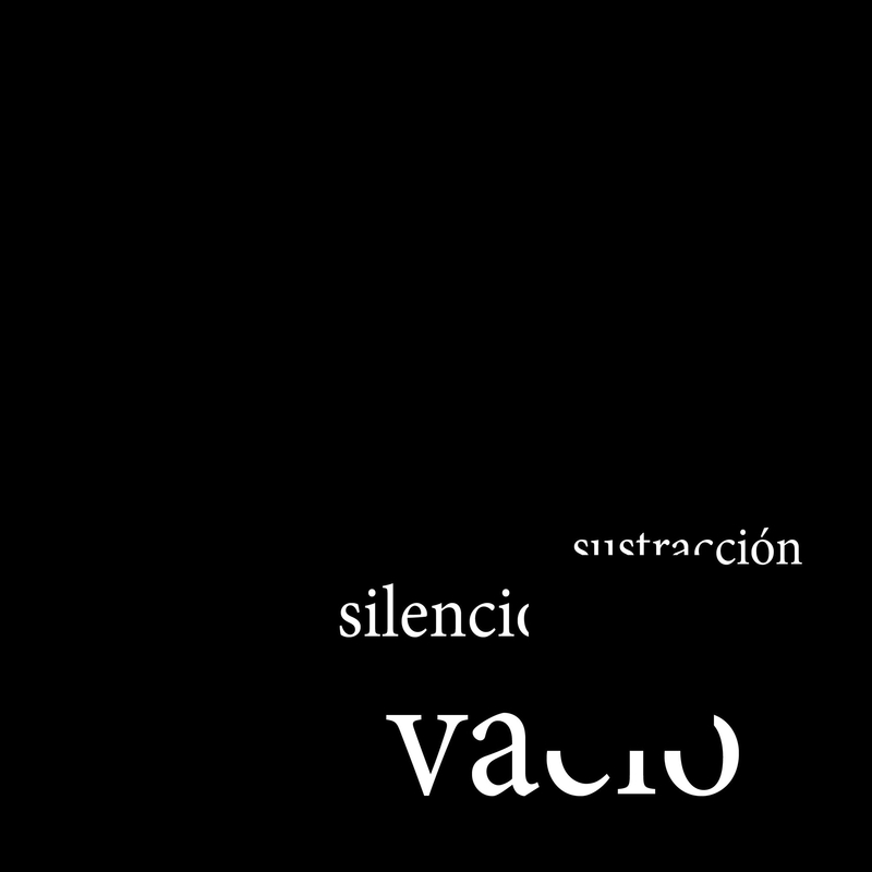 VACÍO, SUSTRACCIÓN Y SILENCIO: portada