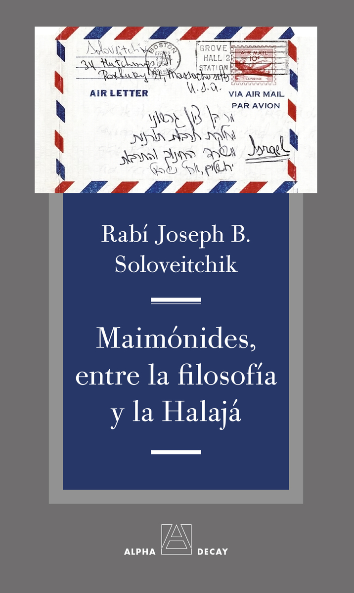 MAIMONIDES, ENTRE LA FILOSOFIA Y LA HALAJA: portada