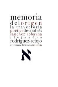 MEMORIA DEL ORIGEN: portada