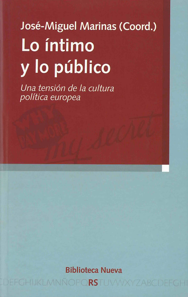LO ÍNTIMO Y LO PÚBLICO: portada
