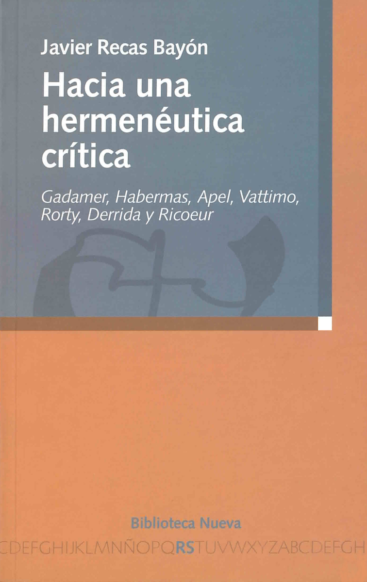 HACIA UNA HERMENÉUTICA CRÍTICA: portada