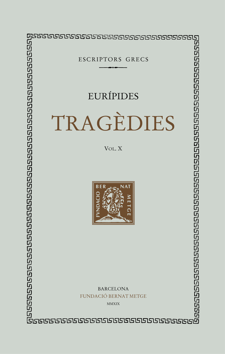 Tragèdies, vol. X: portada