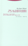 DE LA INSTITUCIóN A LA CONSTITUCIóN: portada