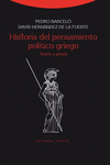 Historia del pensamiento político griego: portada