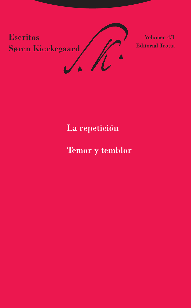 La repetición. Temor y temblor: portada