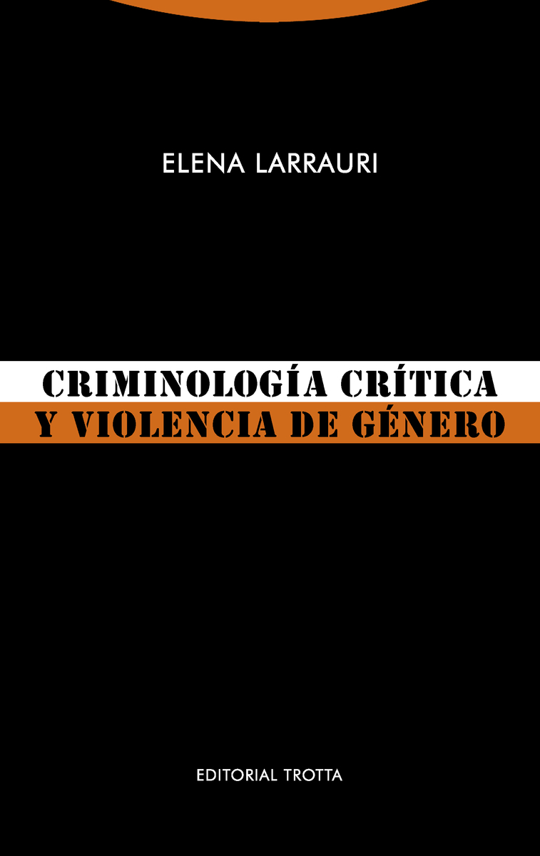 Criminología crítica y violencia de género (NE): portada
