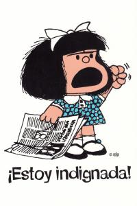 CUADERNO MAFALDA ESTOY INDIGNADA - GRANDE 3ªED: portada