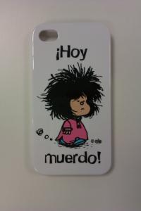 CARCASA IPHONE 4S - MAFALDA HOY MUERDO BLANCA: portada