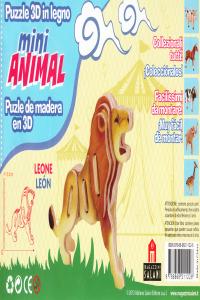 LEON MINI ANIMAL PUZLE DE MADERA EN 3D: portada