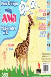 JIRAFA MINI ANIMAL PUZLE DE MADERA EN 3D: portada