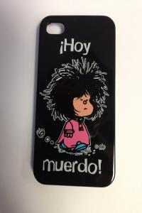 CARCASA IPHONE 4S - MAFALDA HOY MUERDO NEGRA: portada