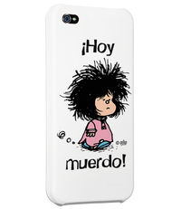 CARCASA IPHONE 5 - 5S MAFALDA HOY MUERDO BLANCO: portada