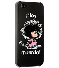 CARCASA IPHONE 5 - 5S MAFALDA HOY MUERDO NEGRA: portada