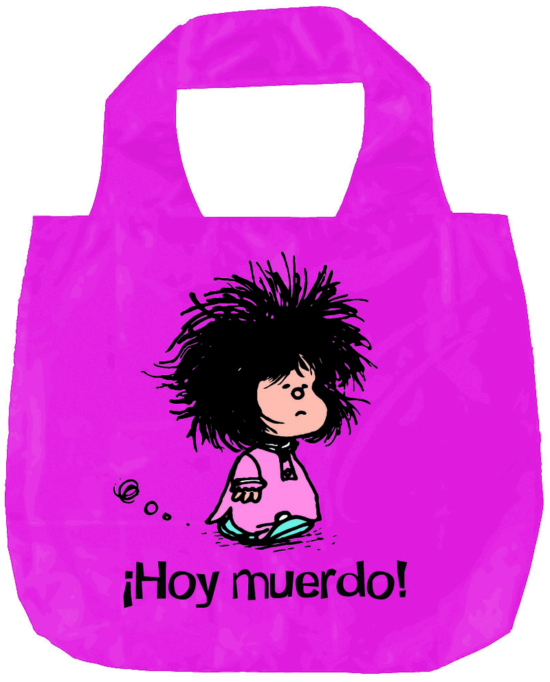 BOLSA PLEGABLE MAFALDA HOY MUERDO - NE: portada