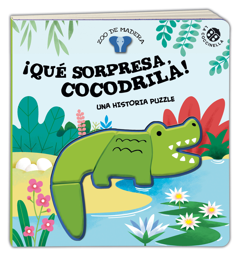 ¡Qué sorpresa, Cocodrila! Una historia puzzle: portada