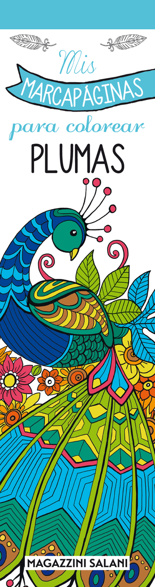 MIS MARCAPÁGINAS PARA COLOREAR - PLUMAS: portada